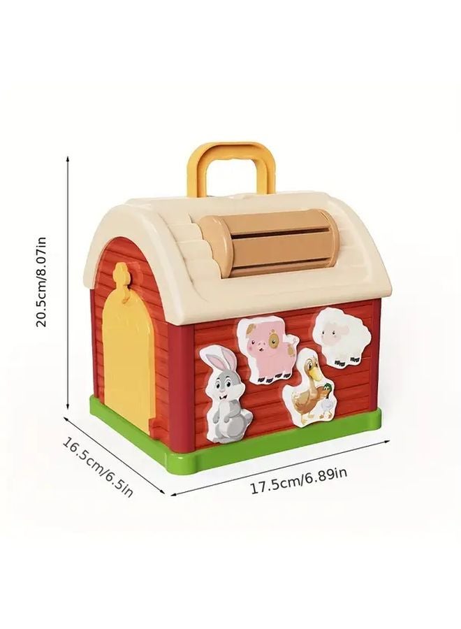 1 مجموعة مزرعة الحيوانات مكعبات البناء منزل شكل مطابقة الألغاز ألعاب - Image 2